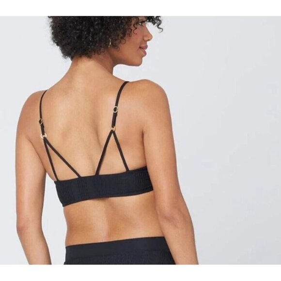 L Space Siren V-Wire Bikini Top Black XL Swimwear Swim Sexy Supportive NWT - Picture 11 of 11